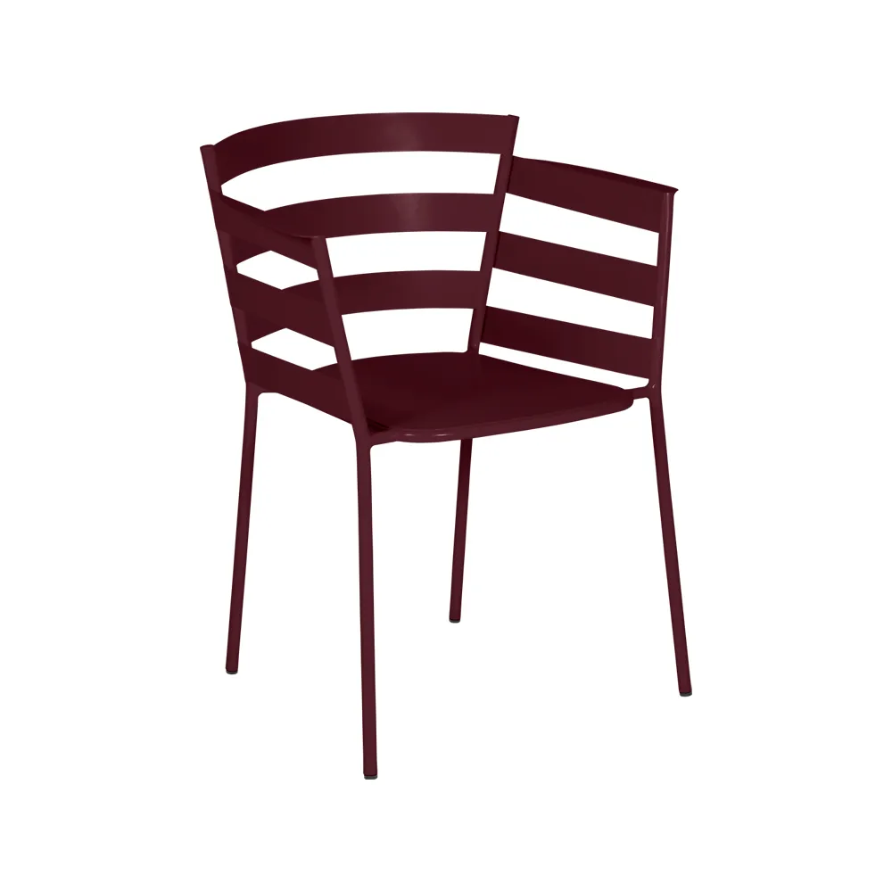 Rythmic stol med armlener, Black cherry (vinrød) Fermob
