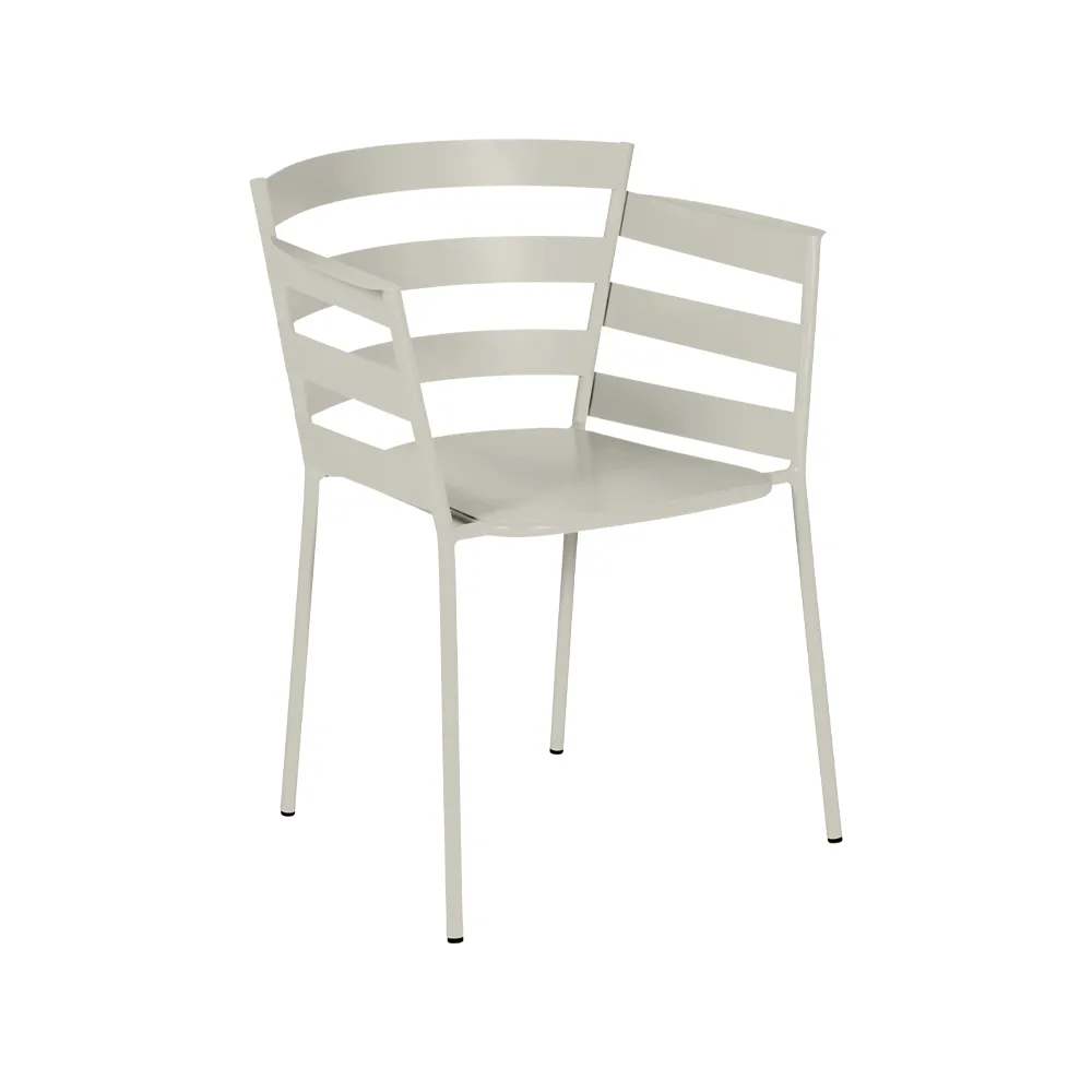 Rythmic stol med armlener, Clay grey Fermob