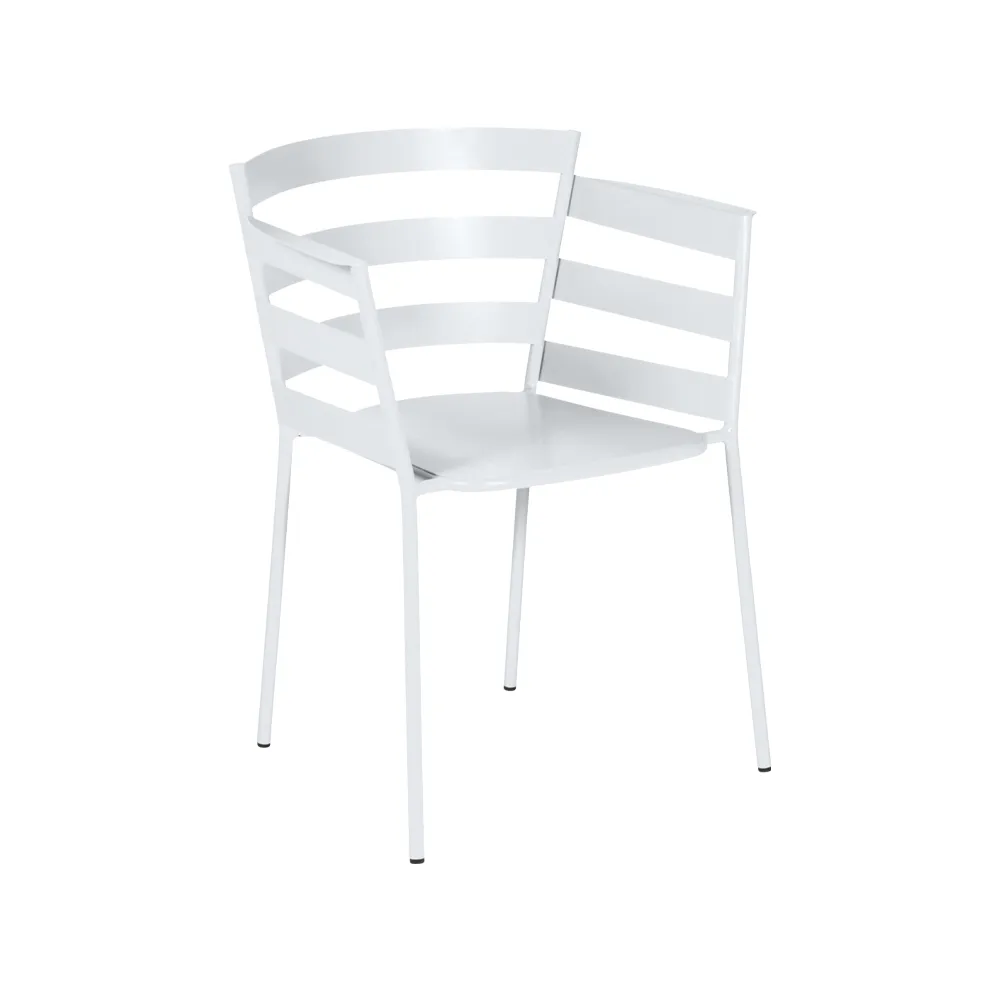 Rythmic stol med armlener, Cotton white Fermob