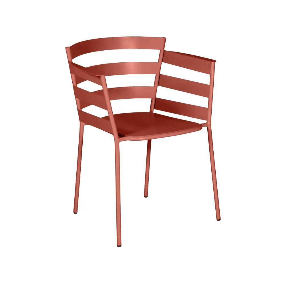 Rythmic stol med armlener, Red ochre Fermob