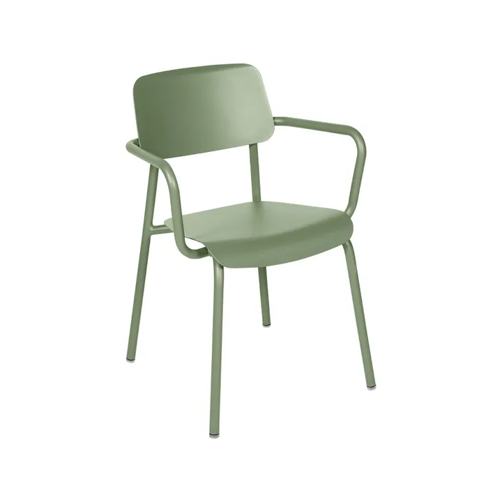 Studie stol med armlener - Cactus (grønn), stablbar - Fermob