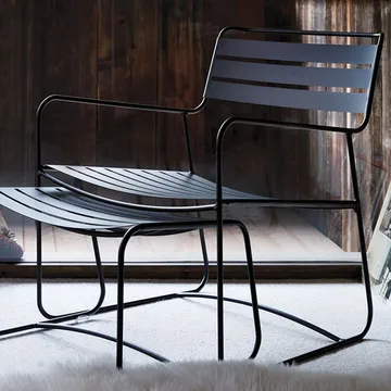 Surprising stol med armlener, lav - Cedar green - Fermob