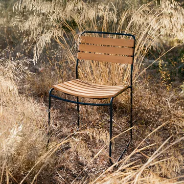 Surprising Teak stol - Steel grey - Fermob