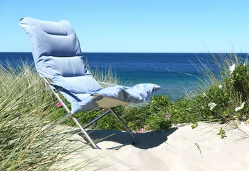 Fiesta Soft solstol - Light blue-beige supertex - Fiam