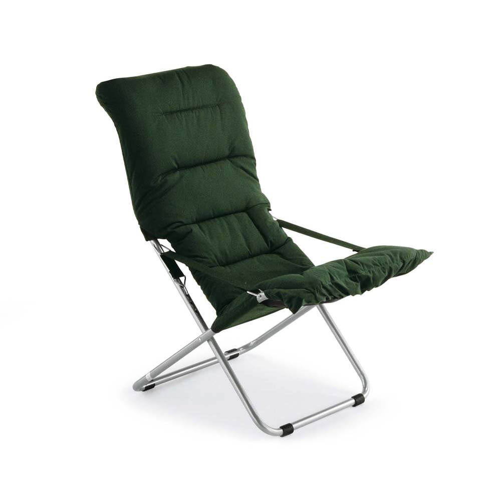 Fiam Fiesta Soft solstol Stoff dark green-aluminiumsstativ