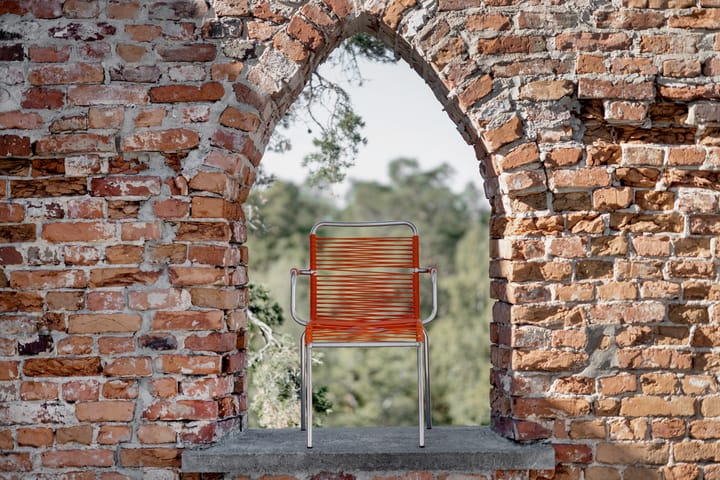 Mya karmstol aluminium, Oransje Fiam
