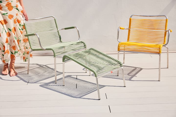 Mya Lounge fotskammel, Sage green Fiam