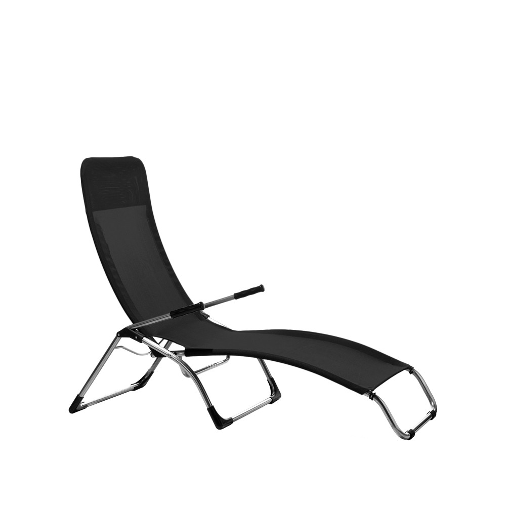 Fiam Samba solstol Textilene black-aluminiumsstativ