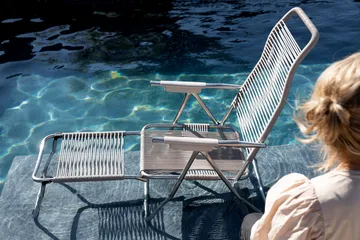 Spaghetti solseng med fotstøtte - Grey - Fiam