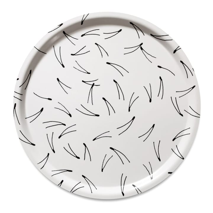 Barr brett Ø38 cm, Svart-hvit Fine Little Day
