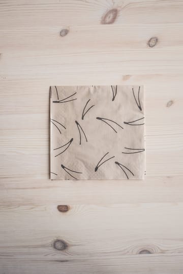Barr serviett 33 x 33 cm 25-pakning - Natur - Fine Little Day