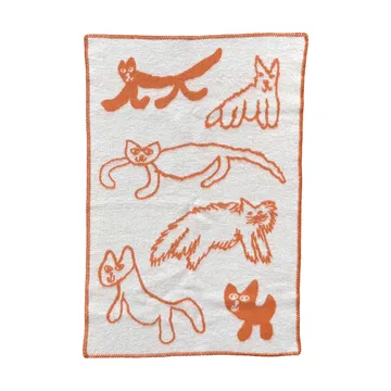 Cats ullpledd - Oransje, 65x95 cm - Fine Little Day