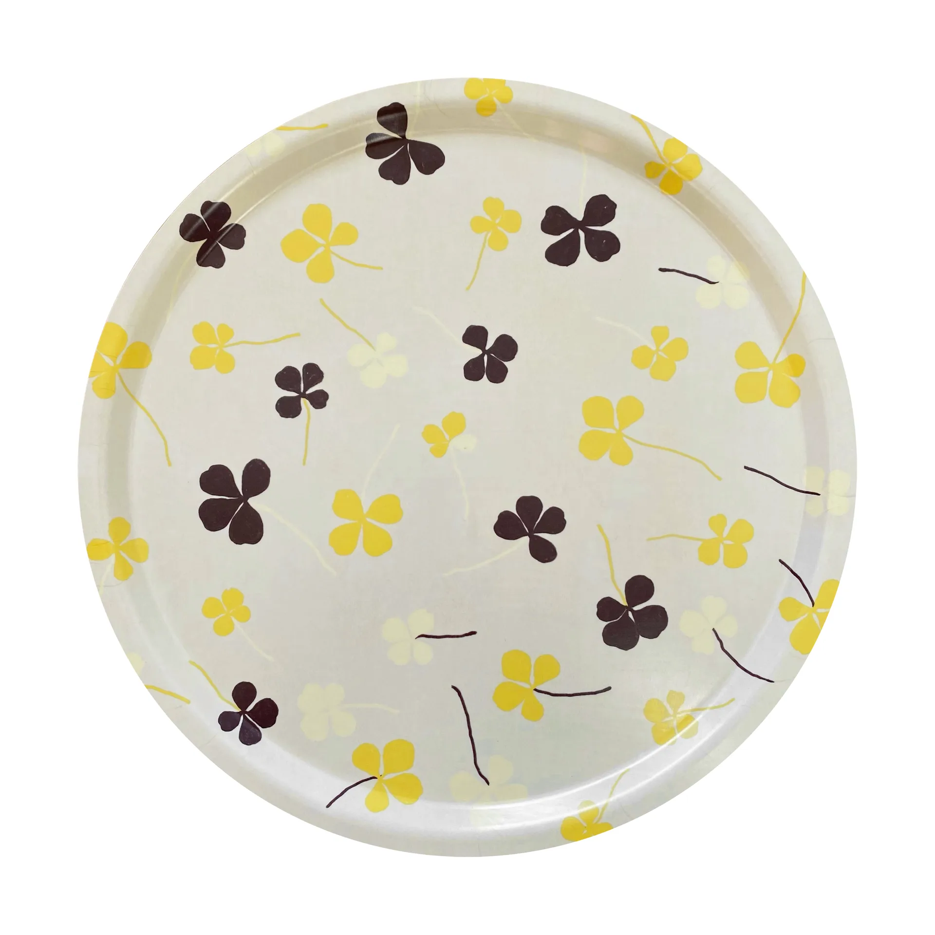 Clover brett Ø 38 cm, White-yellow Fine Little Day