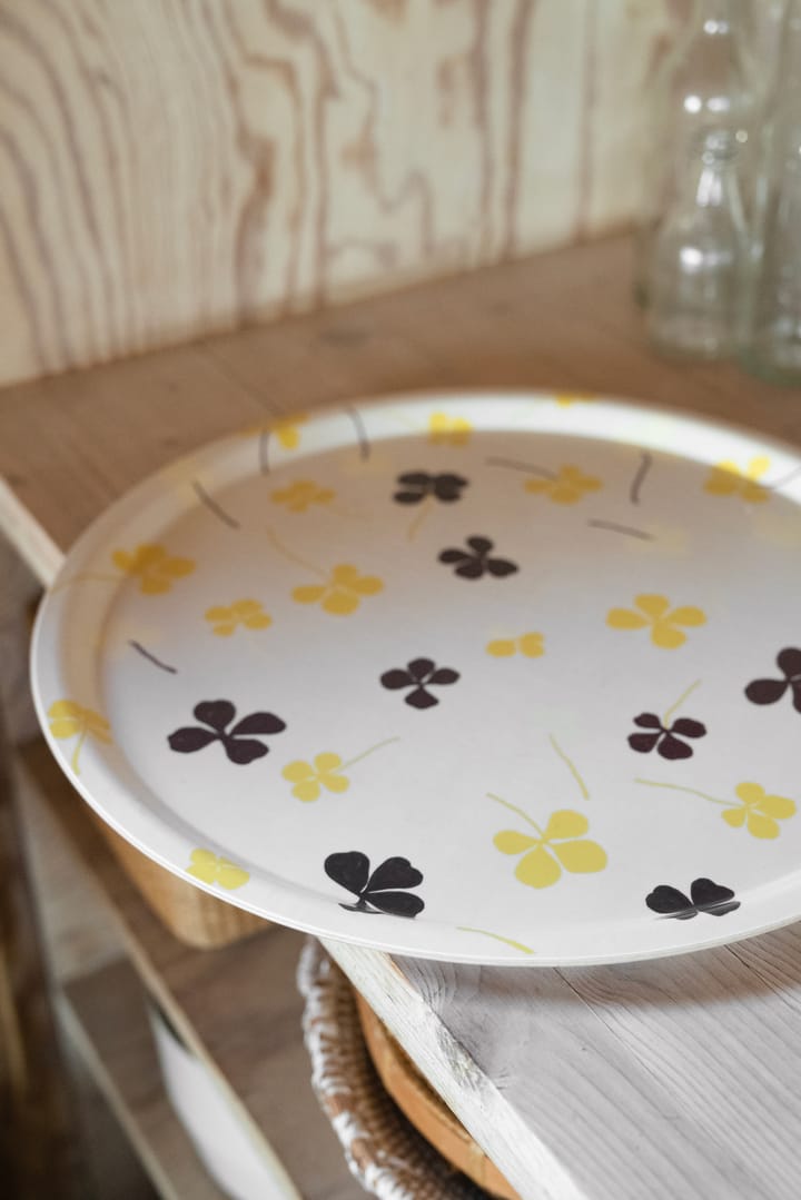 Clover brett Ø 38 cm, White-yellow Fine Little Day