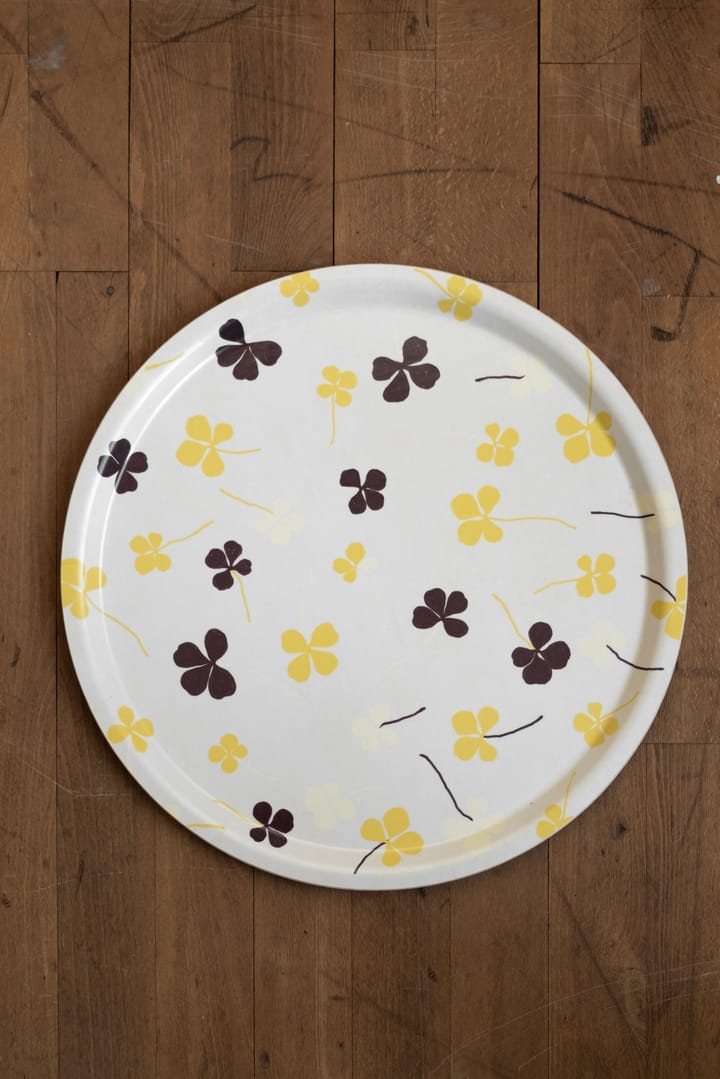 Clover brett Ø 38 cm, White-yellow Fine Little Day