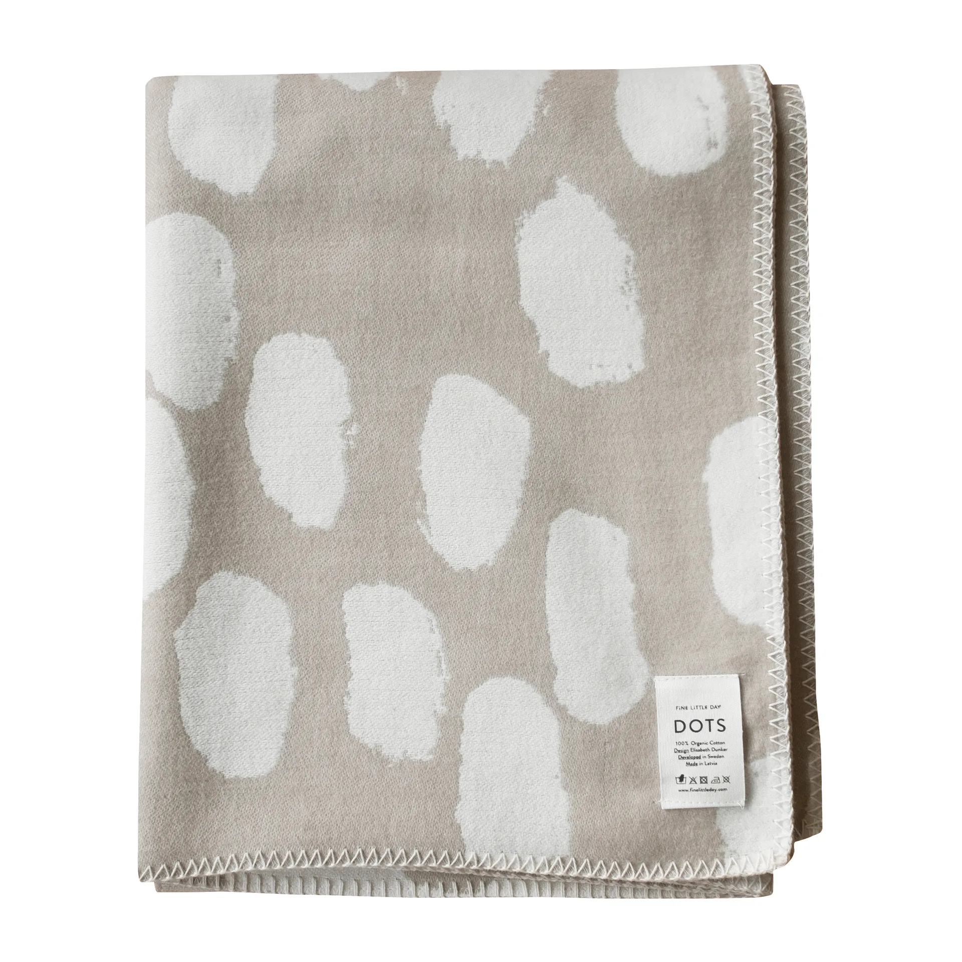 Dots pledd 140 x 180 cm, Beige Fine Little Day