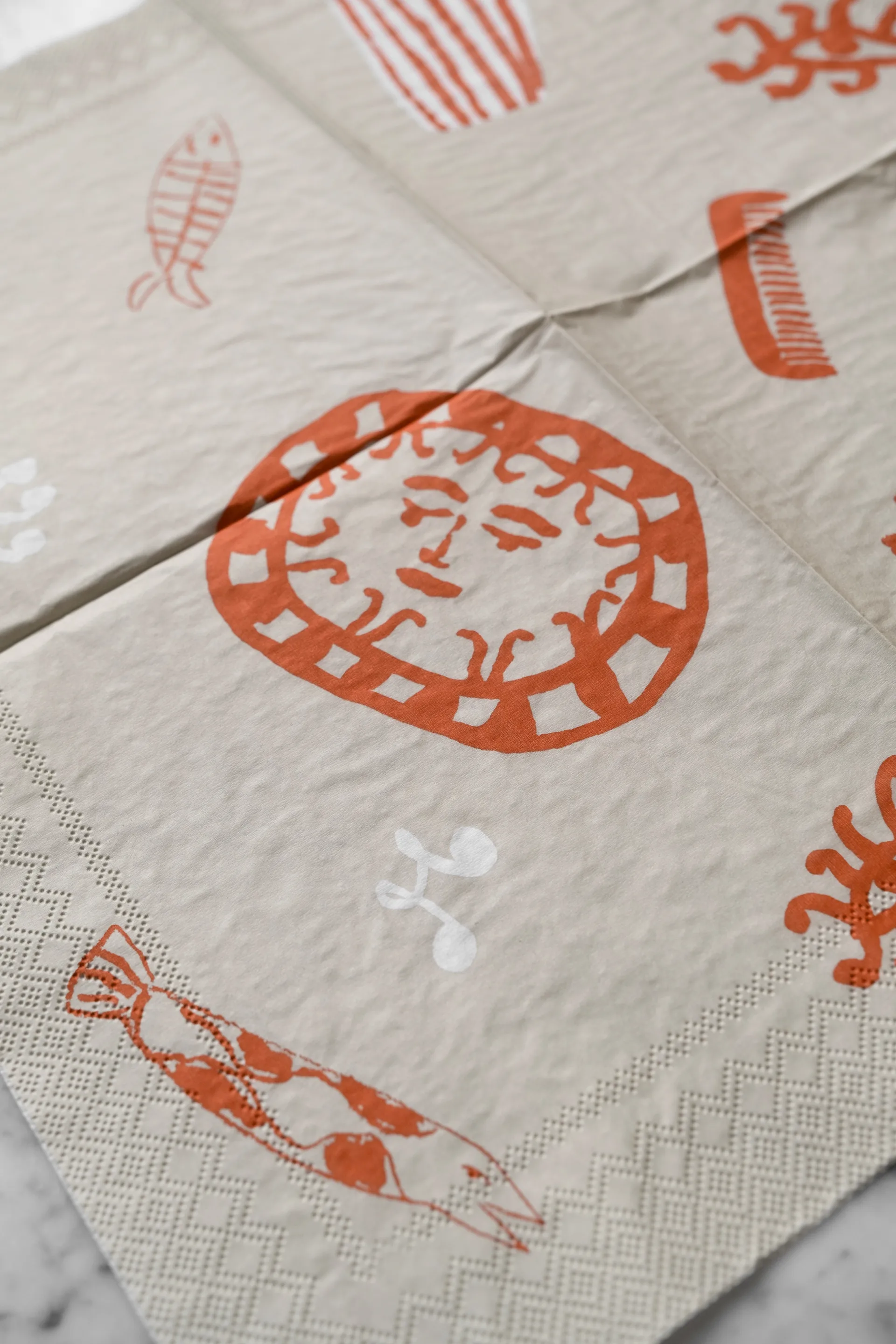 Figures serviett 20-pakning, Beige-rød Fine Little Day