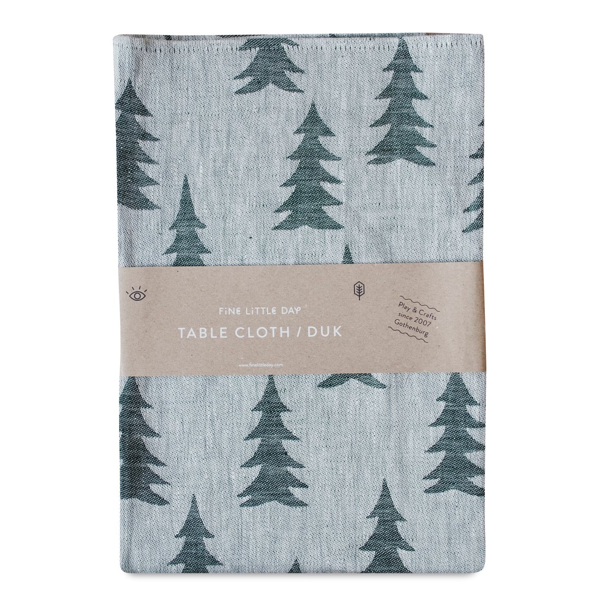 Bilde av Fine Little Day Gran jacquardvevd bordduk 147x250 cm Grønn-grå