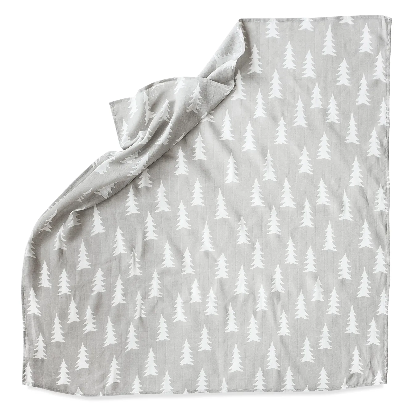 Gran muslinpledd 120x120 cm, Grå-hvit Fine Little Day