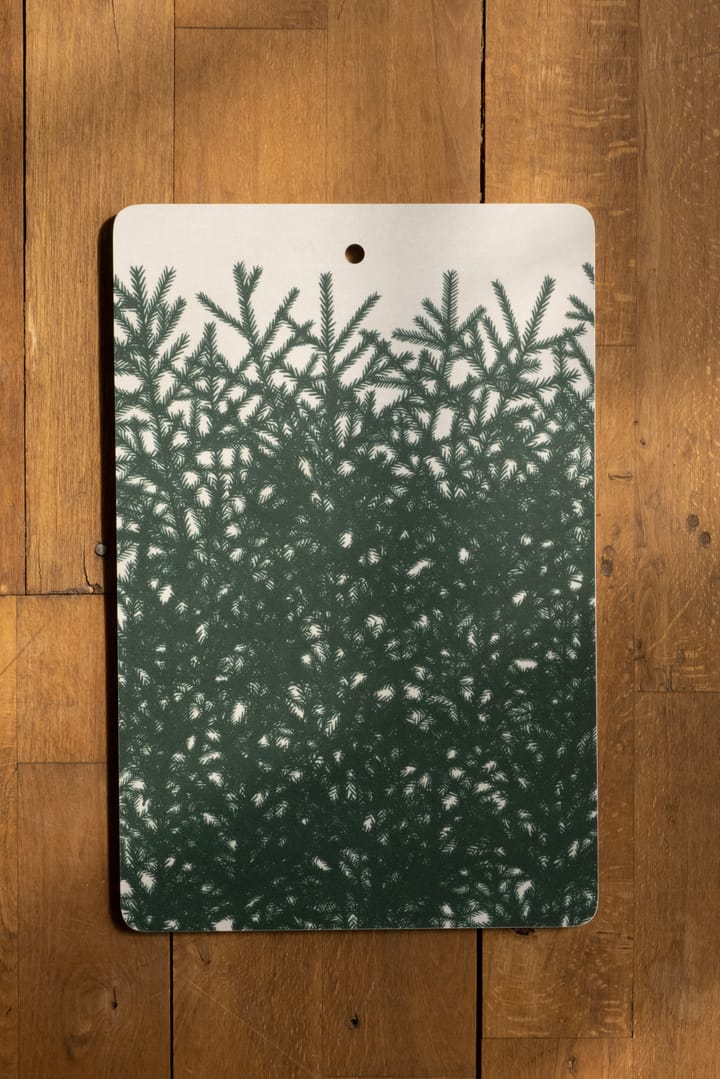 Granris skjærefjøl 21 x 31 cm - Hvit-grønn - Fine Little Day