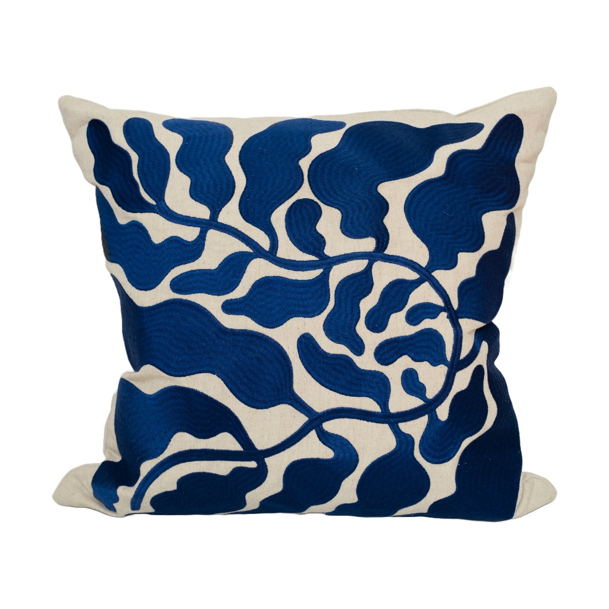 Bilde av Fine Little Day Leaves brodert putetrekk 48x48 cm Blue