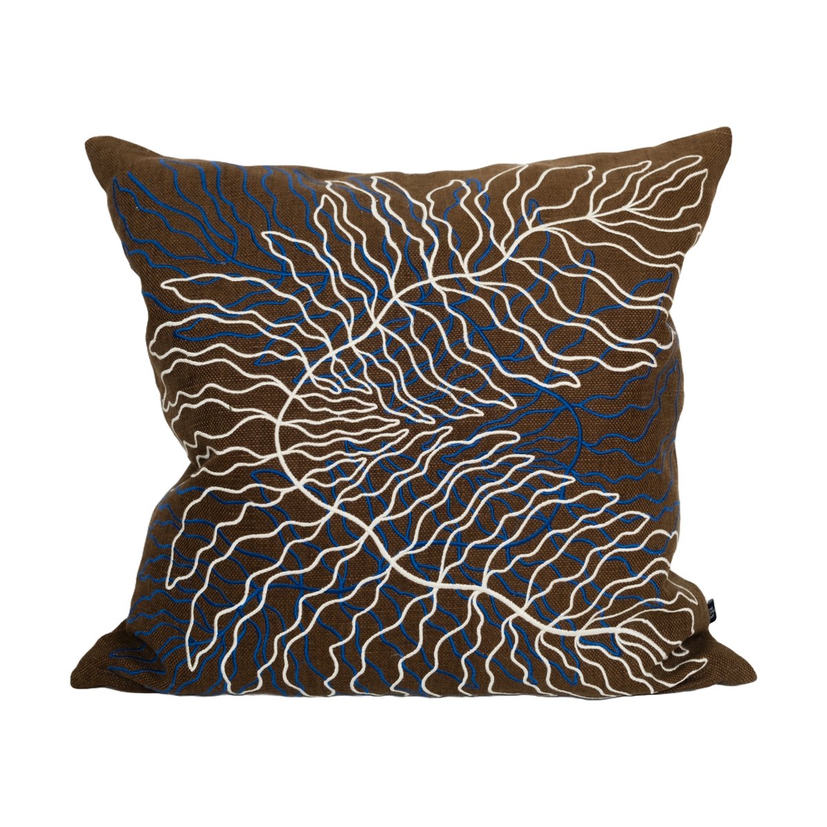 Bilde av Fine Little Day Leaves brodert putetrekk 48x48 cm Brown