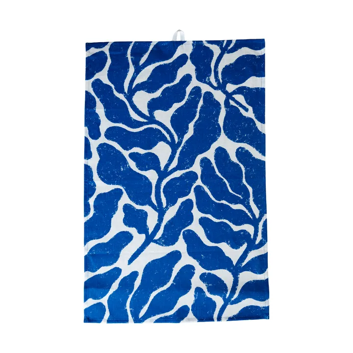 Leaves kjøkkenhåndkle - Hvit-blå, 47x70 cm - Fine Little Day
