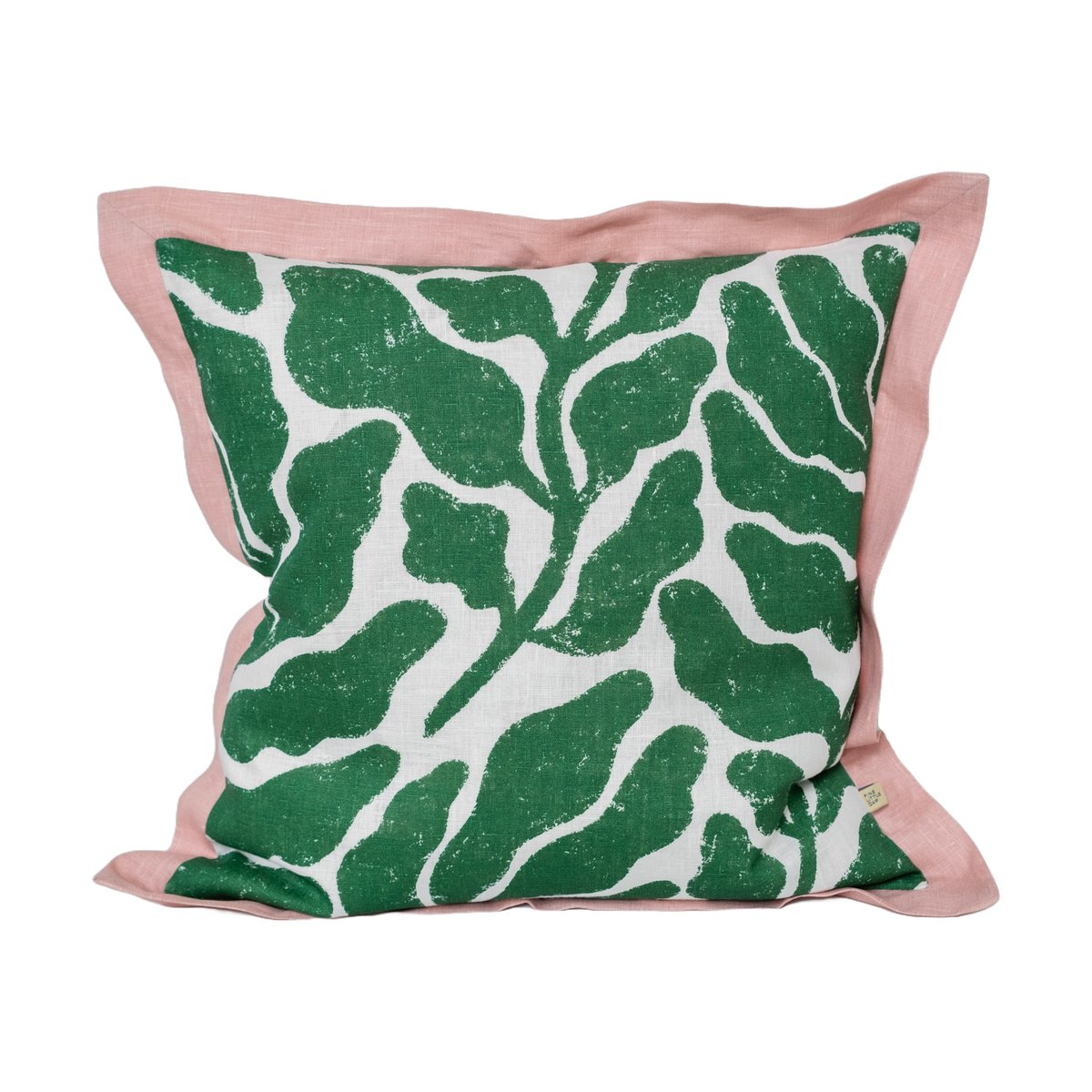 Bilde av Fine Little Day Leaves putetrekk med kontrast 48x48 cm Green-pink