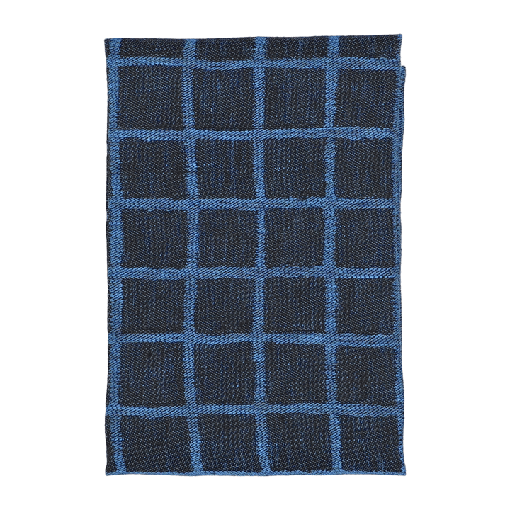 Rutig jacquardvevd kjøkkenhåndkle 47x70 cm, Blue-black Fine Little Day
