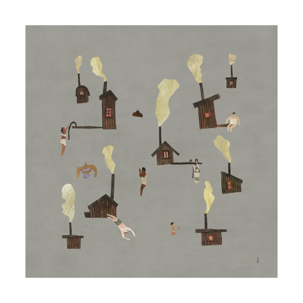 Fine Little Day Sauna plakat 50 x 50 cm