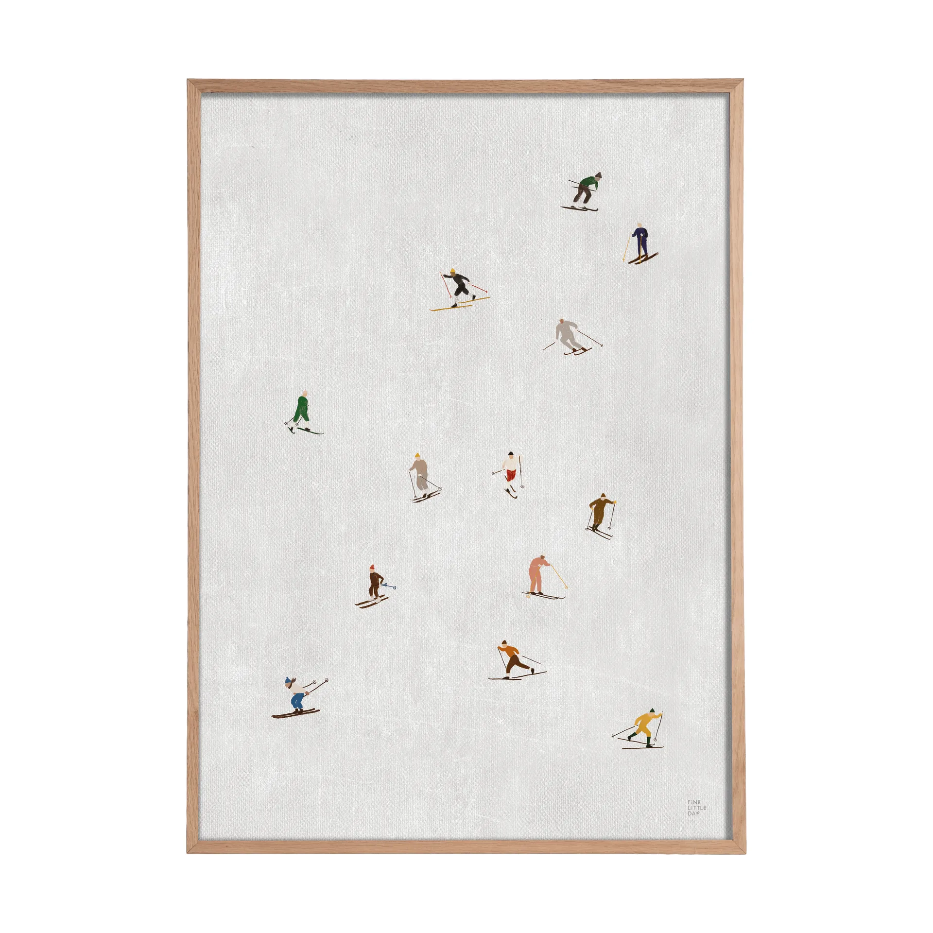 Skiers poster 50x70 cm, Lysegrå Fine Little Day