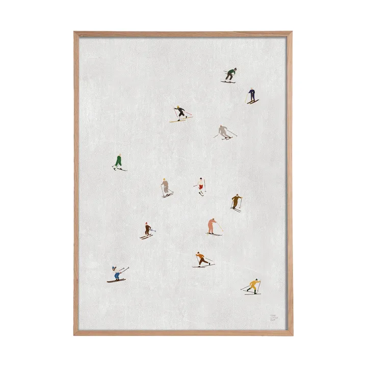Skiers poster 50x70 cm - Lysegrå - Fine Little Day