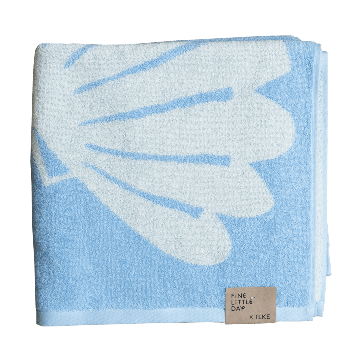 Skjell badehåndkle 70 x 140 cm - Blå - Fine Little Day