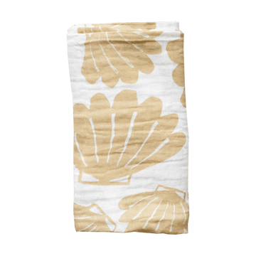 Skjell muslinteppe 120 x 120 cm - Sand - Fine Little Day