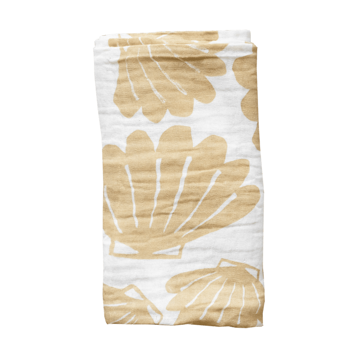 Skjell muslinteppe 120 x 120 cm, Sand Fine Little Day