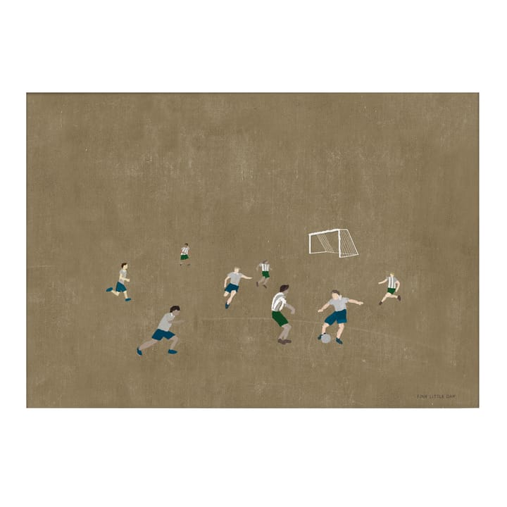 Soccer poster 50x70 cm - Brun - Fine Little Day