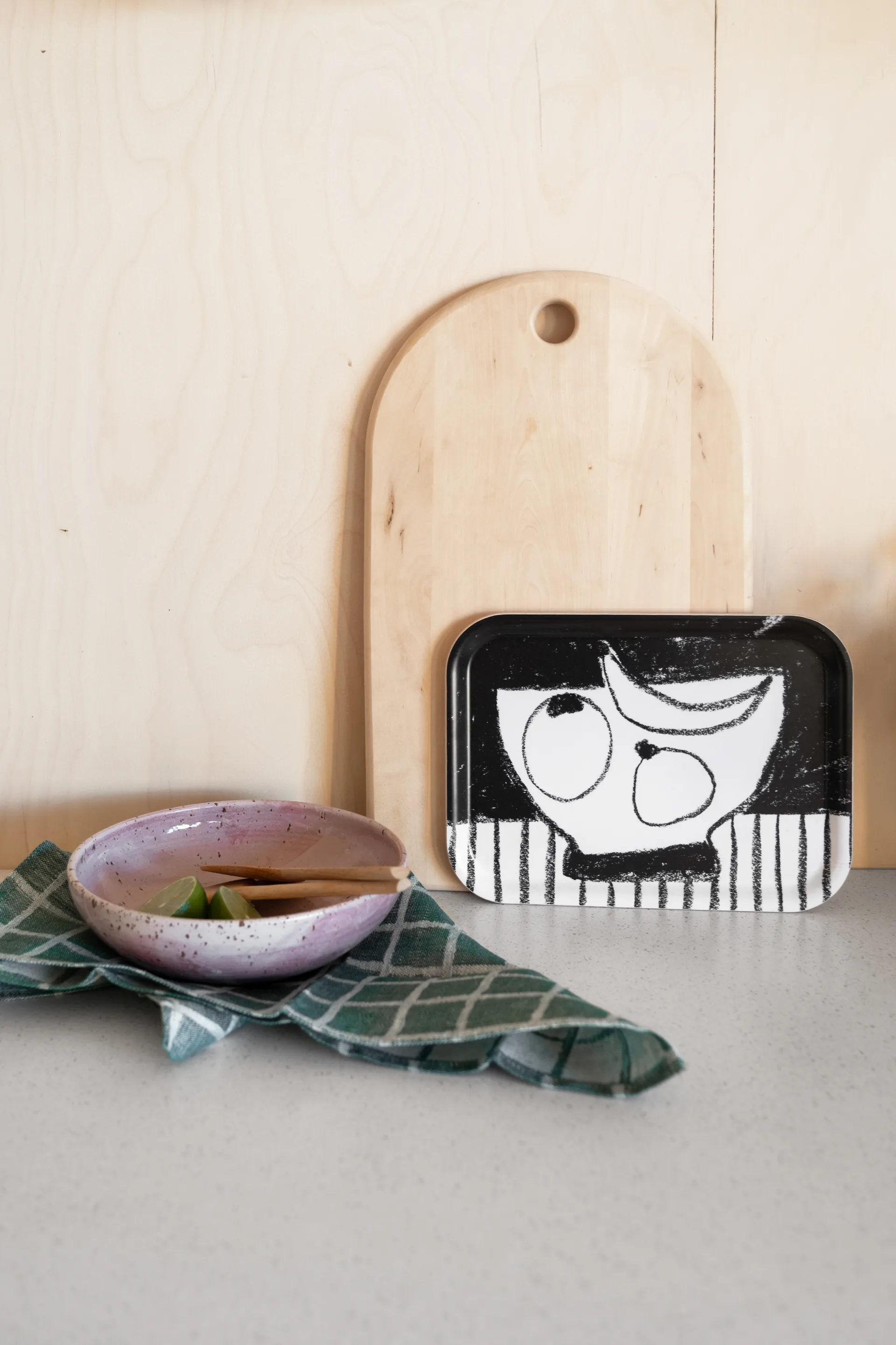 Stilleben brett 20 x 27 cm, Svart-hvit Fine Little Day