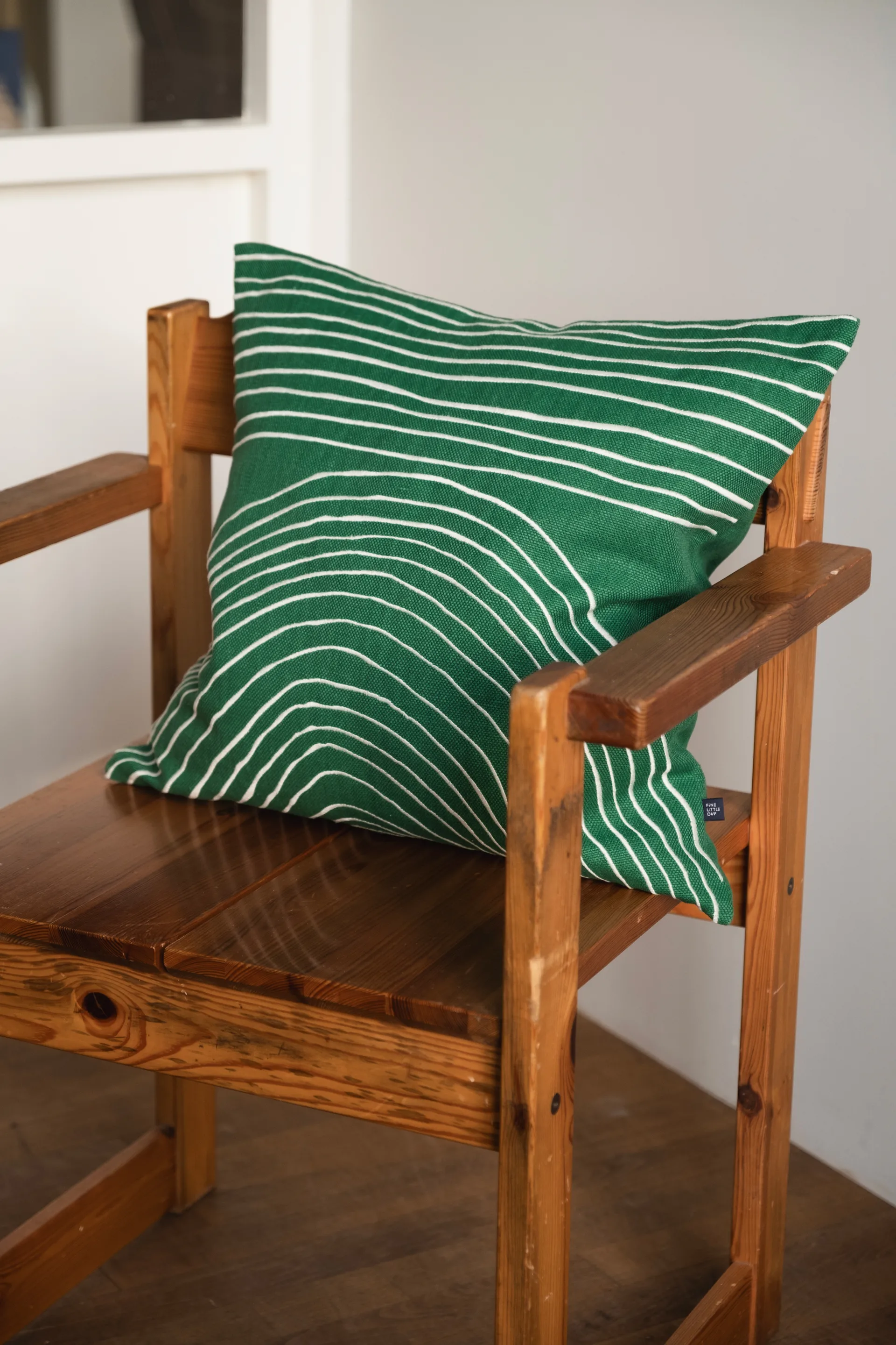 Strå putetrekk 48x48 cm, Green Fine Little Day