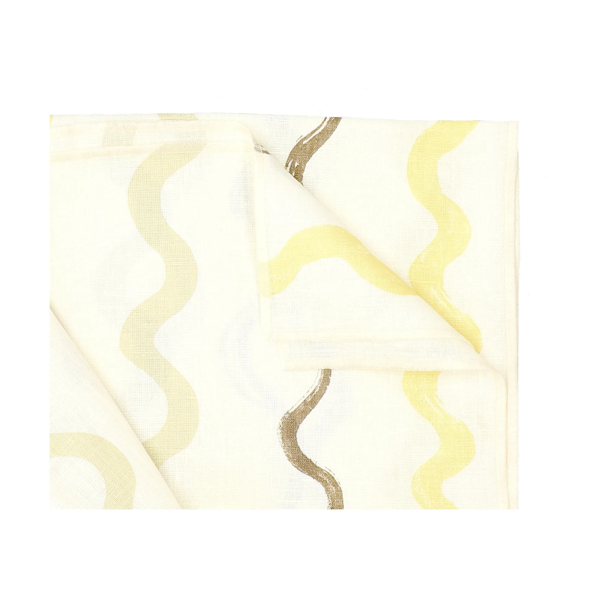 Stripete bordduk 149 x 250 cm, White-yellow Fine Little Day