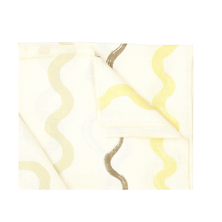 Stripete bordduk 149 x 250 cm - White-yellow - Fine Little Day