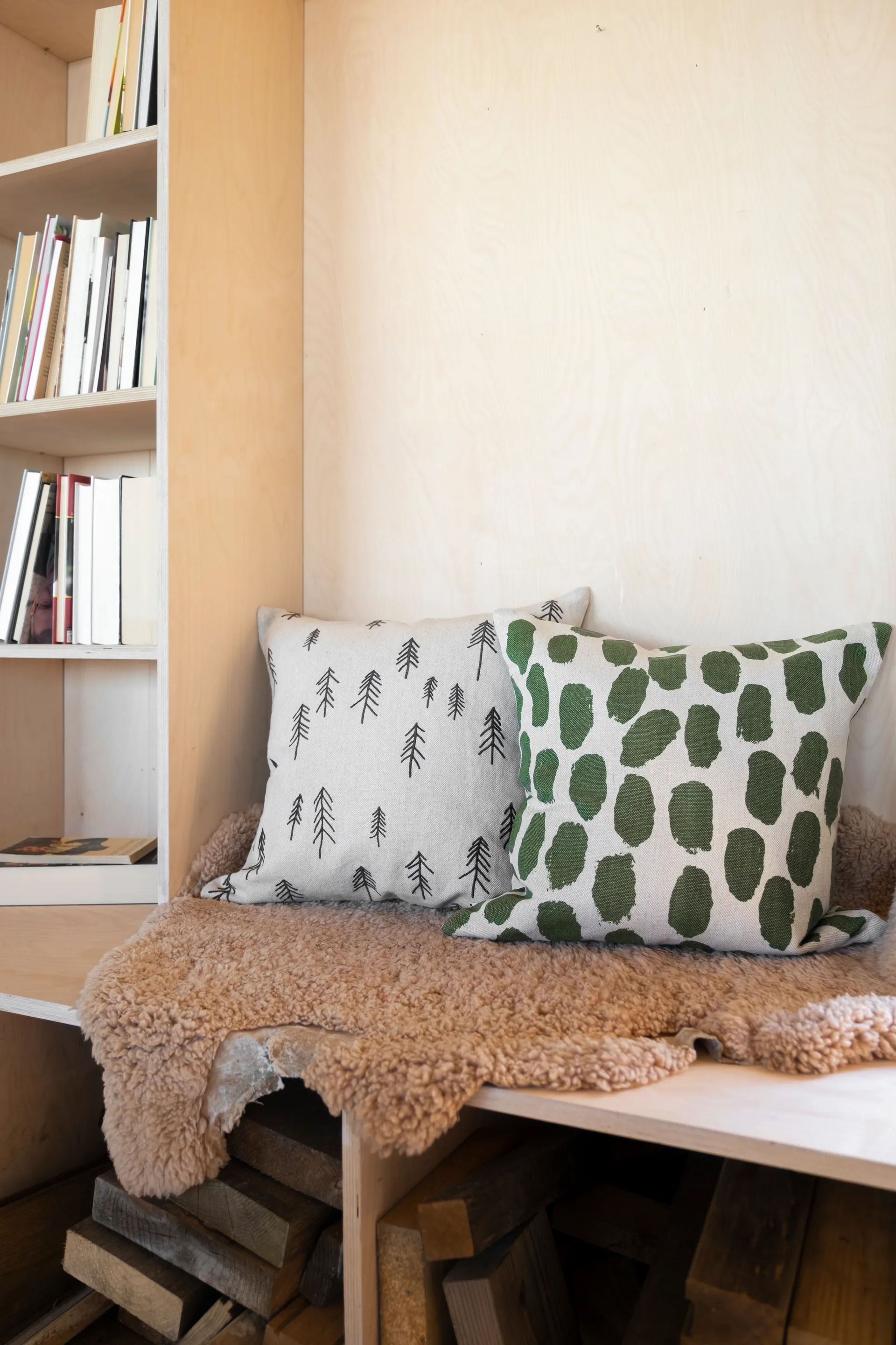 Tall putetrekk 48 x 48 cm, Brun-natur Fine Little Day