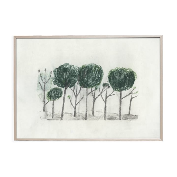 Trees plakat 50 x 70 cm - Sort-offwhite - Fine Little Day