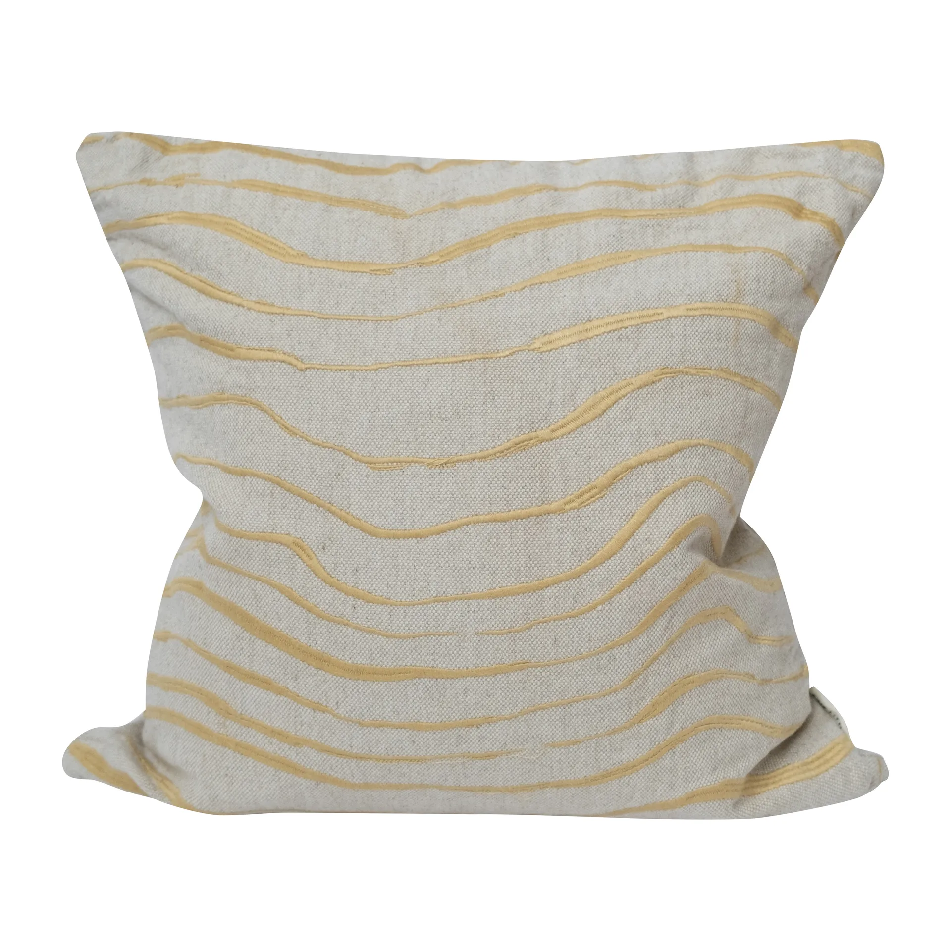 Våg putevar 48 x 48 cm, Gul Fine Little Day