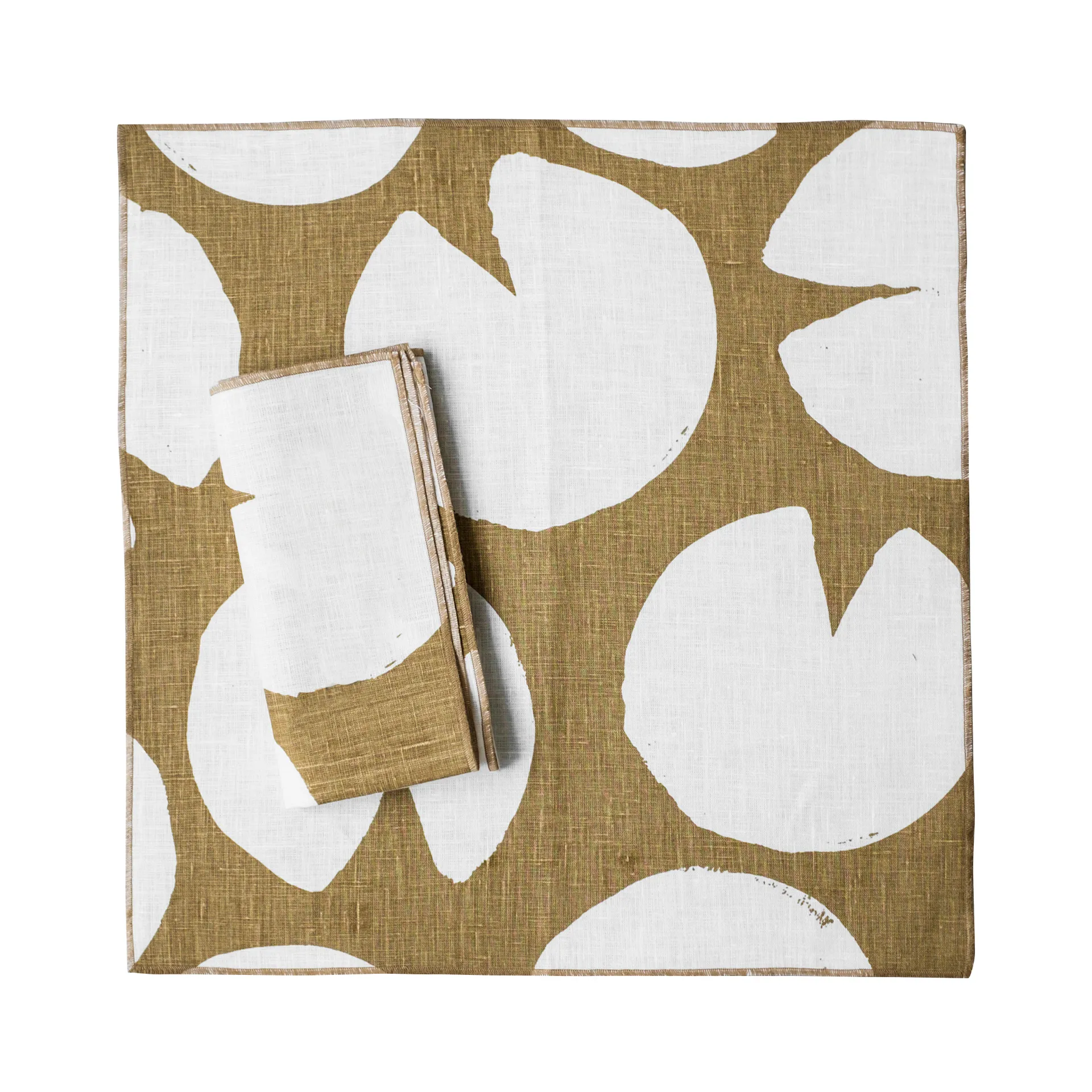 Water lilies linserviett 2-stk., Mustard (gul) Fine Little Day