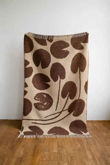 Water lilies pledd 130x220 cm - Brown - Fine Little Day