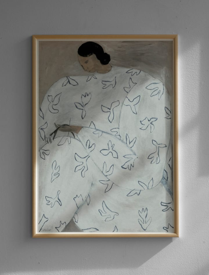 White Flower plakat 50 x 70 cm - Nude - Fine Little Day