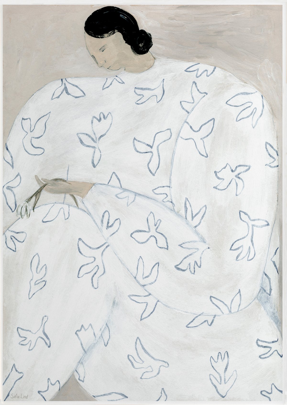 Fine Little Day White Flower plakat 50 x 70 cm Nude