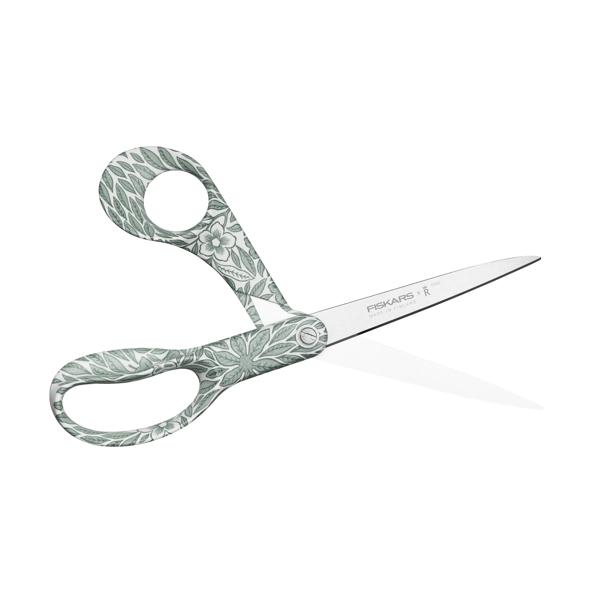 Fiskars x Rörstrand universalsaks, Ostindia Floris grønn, 21 cm Fiskars