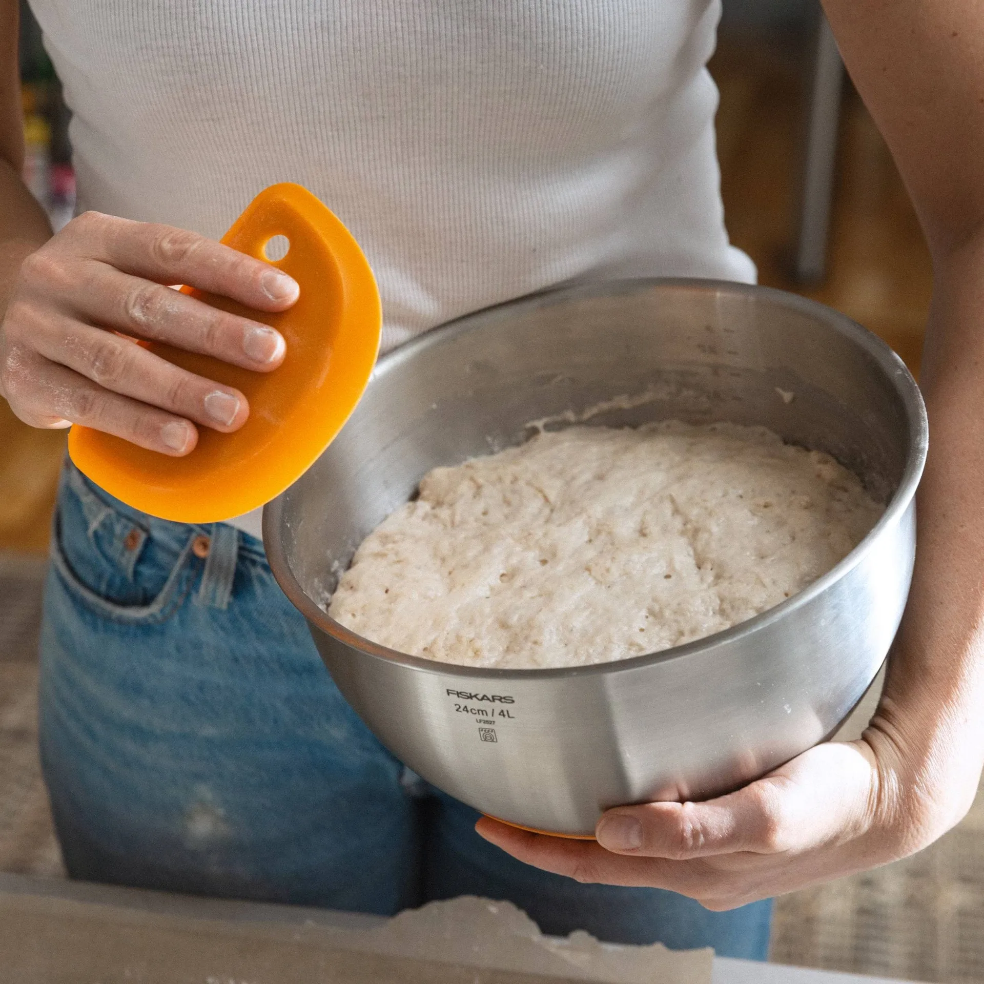 Functional Form bakebolle, Rustfritt stål, 4 l Fiskars