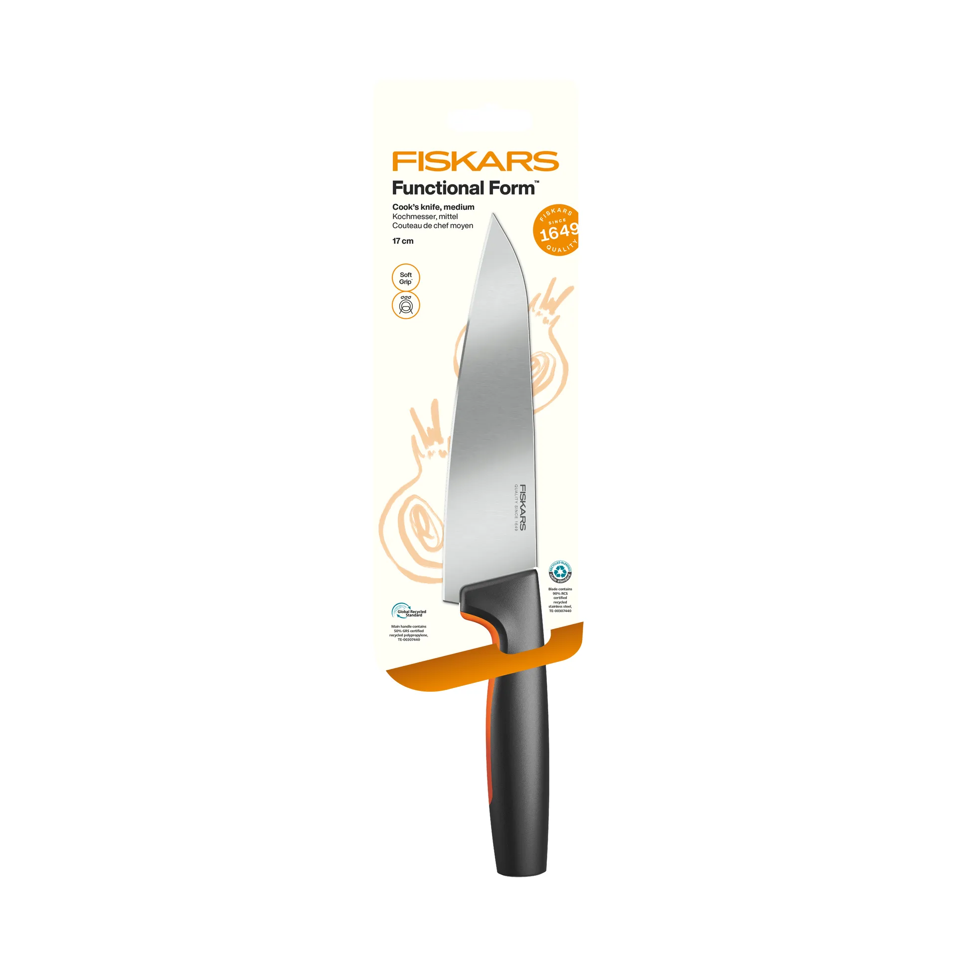 Functional Form kokkekniv, Medium, rustfritt stål Fiskars